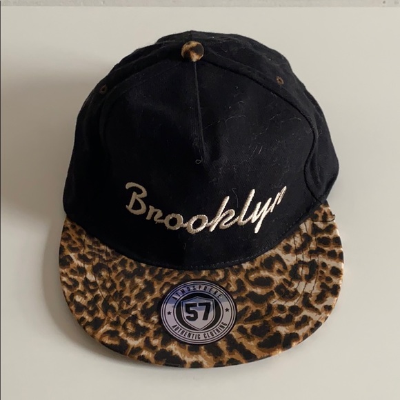 Primark Accessories - BROOKLYN LOGO BLACK ANIMAL PRINT BASEBALL CAP NEW